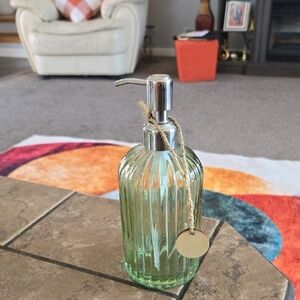 Green Glass Soap Dispenser 💚